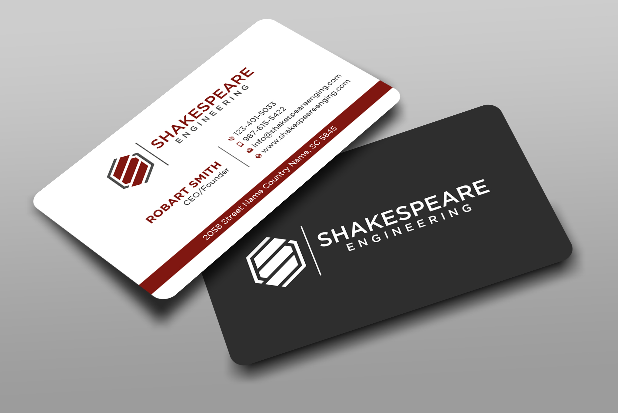 Design de Carte de Visite par Uttom 2 pour Shakespeare Engineering | Design #32103799