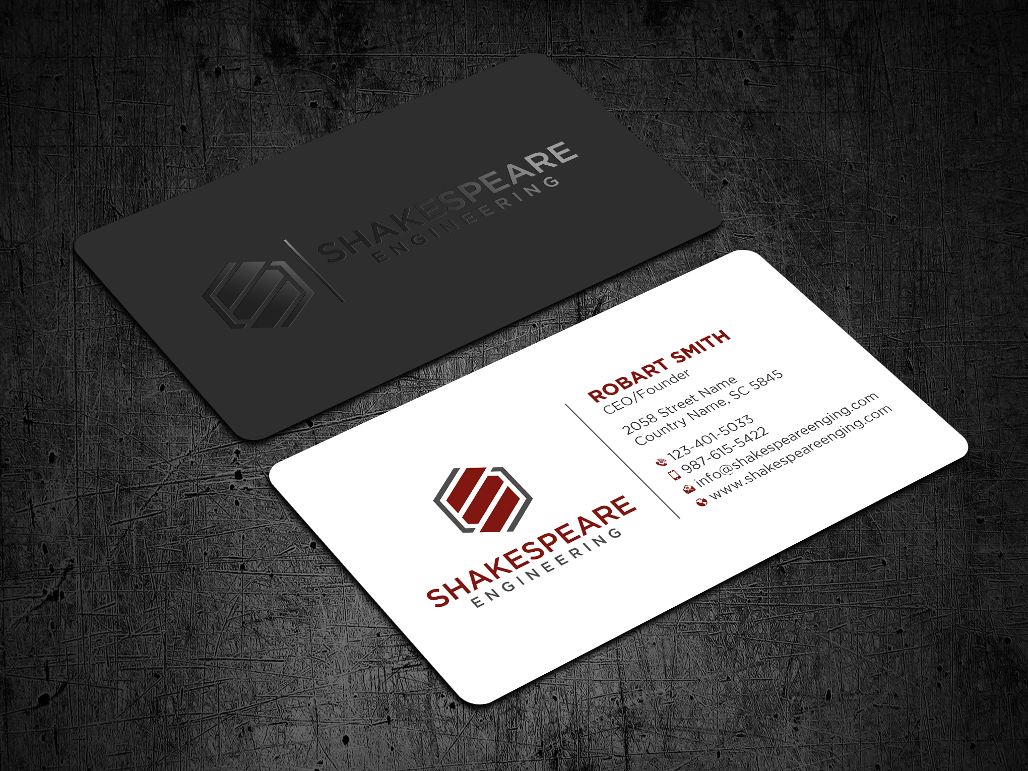 Diseño de Tarjeta de Presentación por Uttom 2 para Shakespeare Engineering | Diseño #32103816