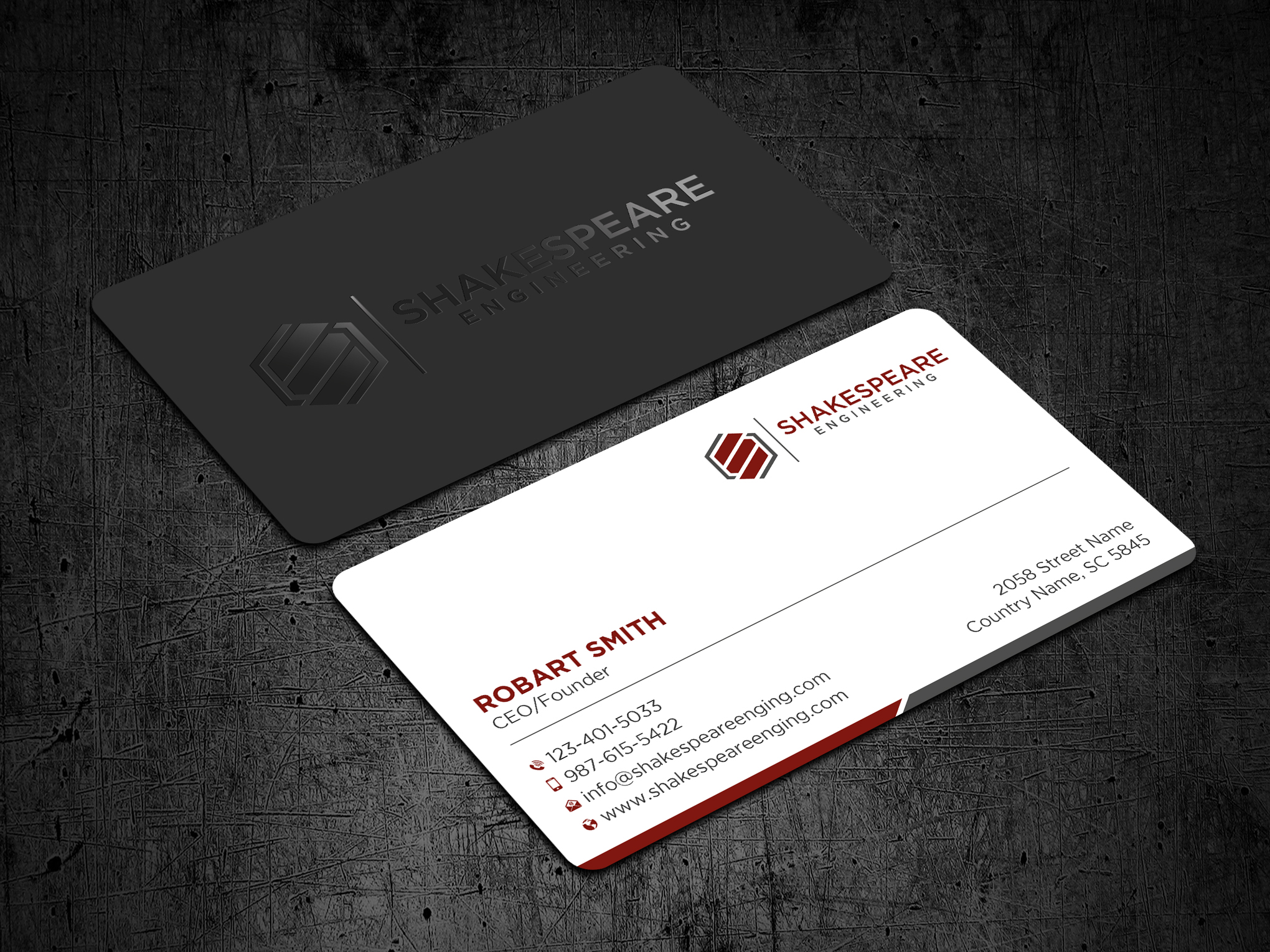 Business Card Design by Uttom 2 for Shakespeare Engineering | Design #32103826