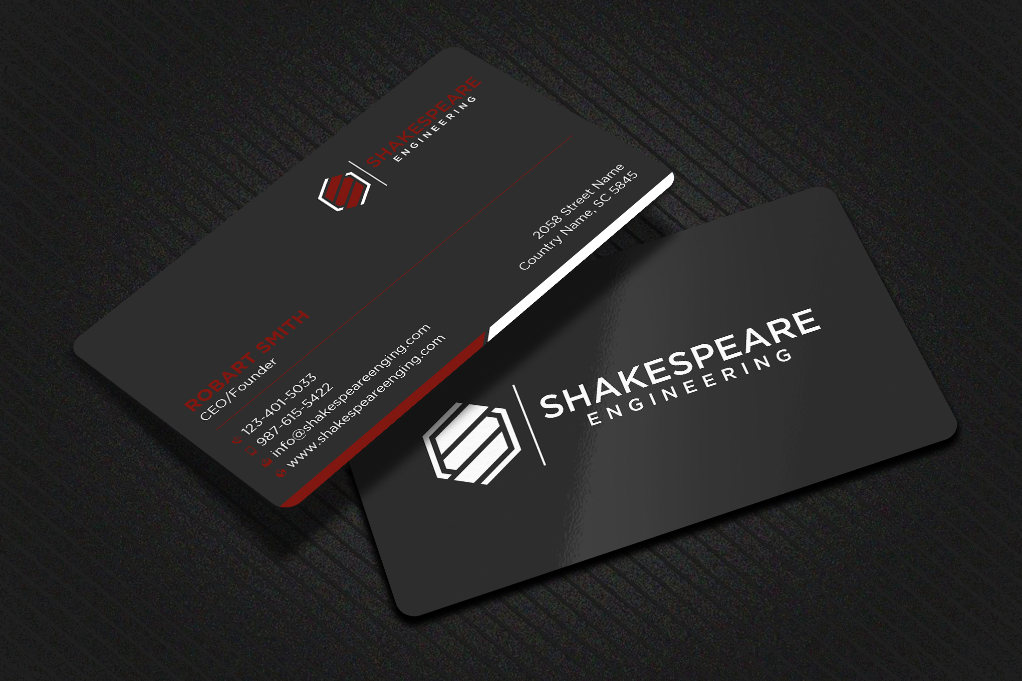 Business Card Design by Uttom 2 for Shakespeare Engineering | Design #32103913