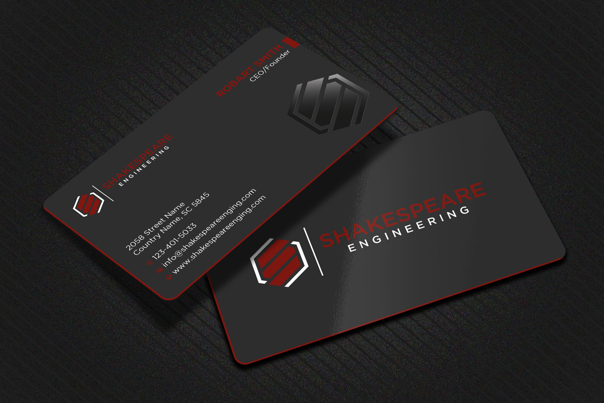 Diseño de Tarjeta de Presentación por Uttom 2 para Shakespeare Engineering | Diseño #32103918
