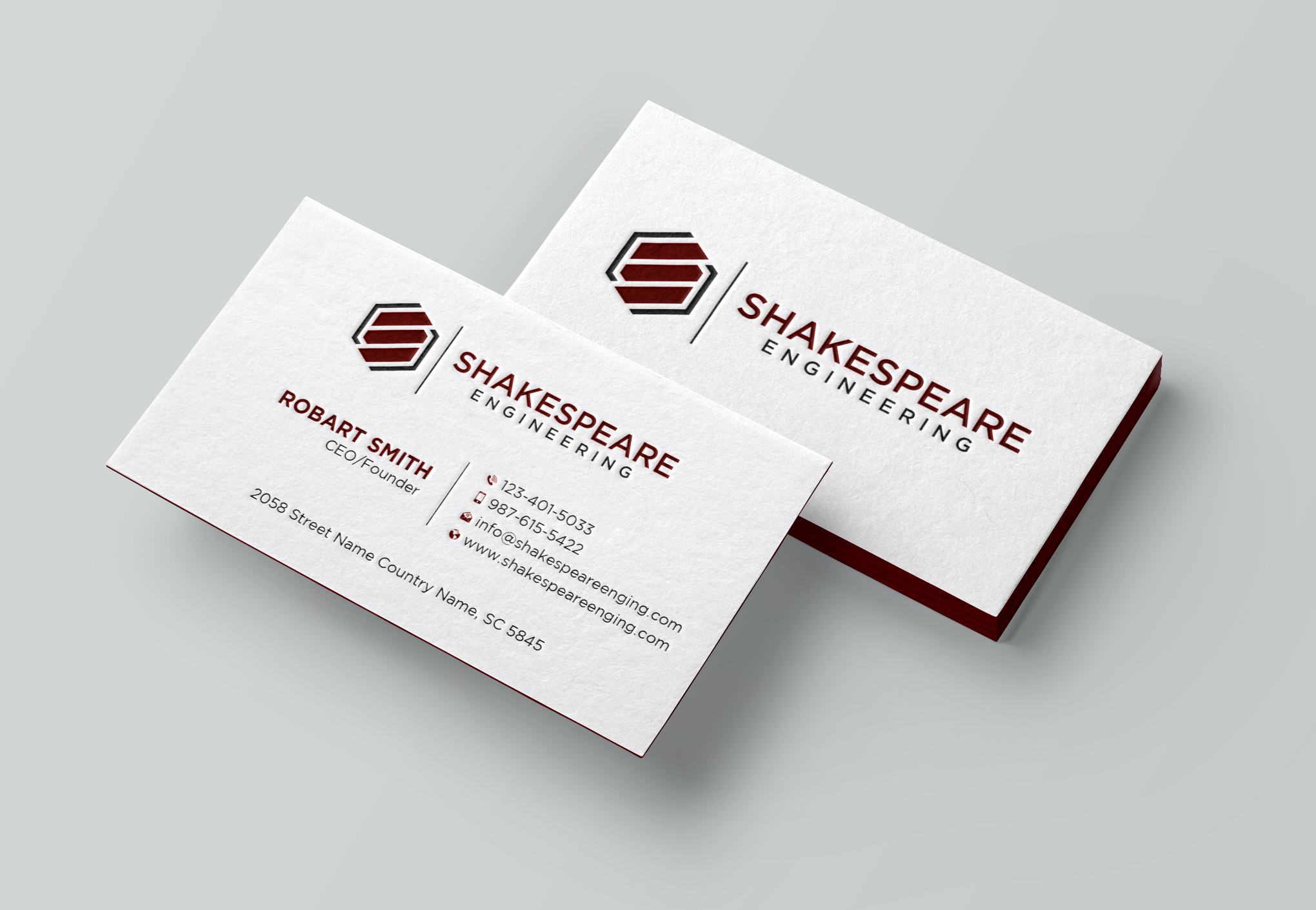 Business Card Design by Uttom 2 for Shakespeare Engineering | Design #32103970