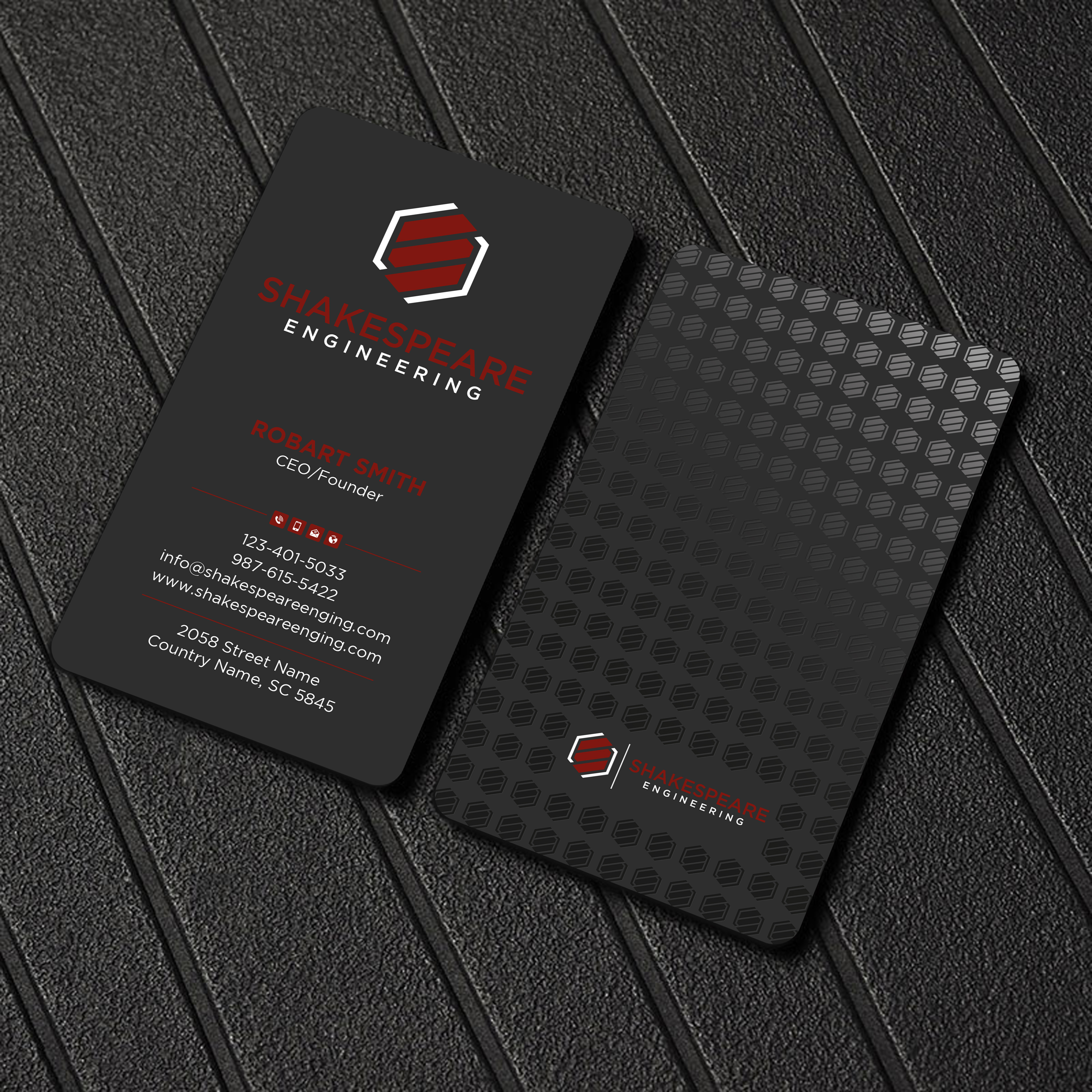 Business Card Design by Uttom 2 for Shakespeare Engineering | Design #32104198