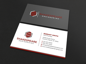 Business Card Design by Uttom 2 for Shakespeare Engineering | Design: #32110913