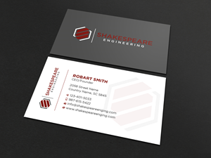 Business Card Design by Uttom 2 for Shakespeare Engineering | Design: #32110914