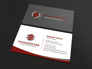 Business Card Design by Uttom 2 for Shakespeare Engineering | Design: #32110917