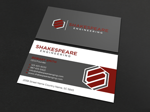 Diseño de Tarjeta de Presentación por Uttom 2 para Shakespeare Engineering | Diseño: #32110921