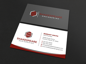 Diseño de Tarjeta de Presentación por Uttom 2 para Shakespeare Engineering | Diseño: #32110923