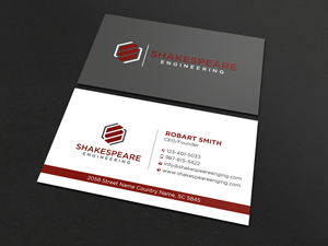 Diseño de Tarjeta de Presentación por Uttom 2 para Shakespeare Engineering | Diseño: #32110926