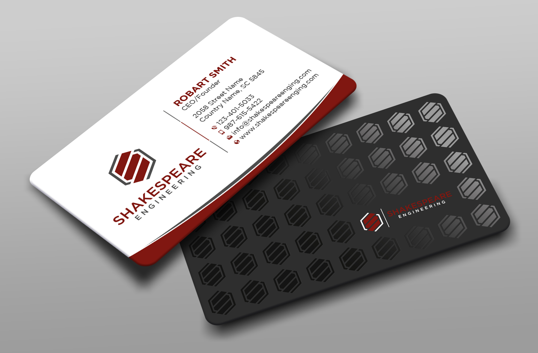 Business Card Design by Uttom 2 for Shakespeare Engineering | Design #32110970