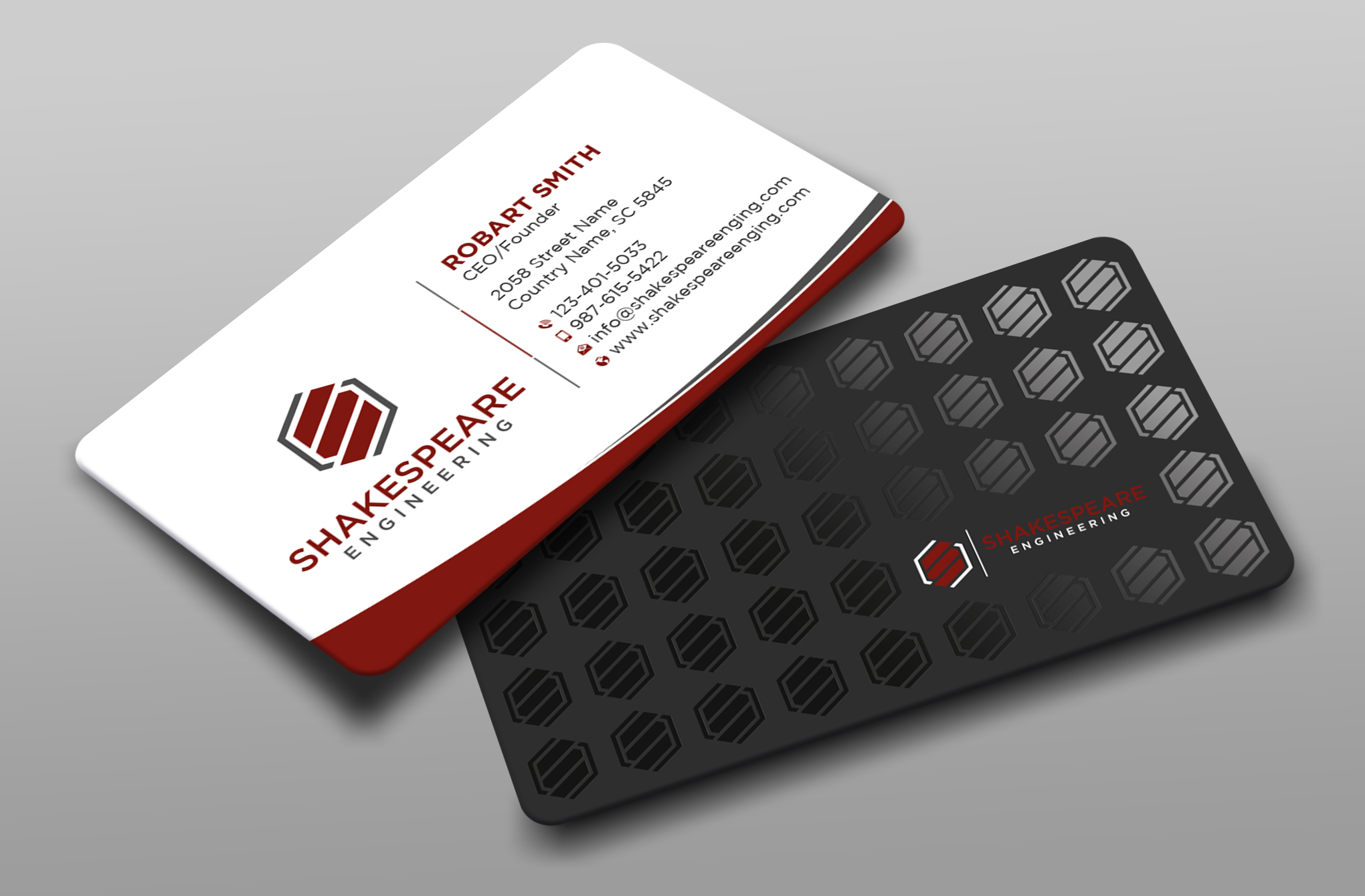 Business Card Design by Uttom 2 for Shakespeare Engineering | Design #32110971