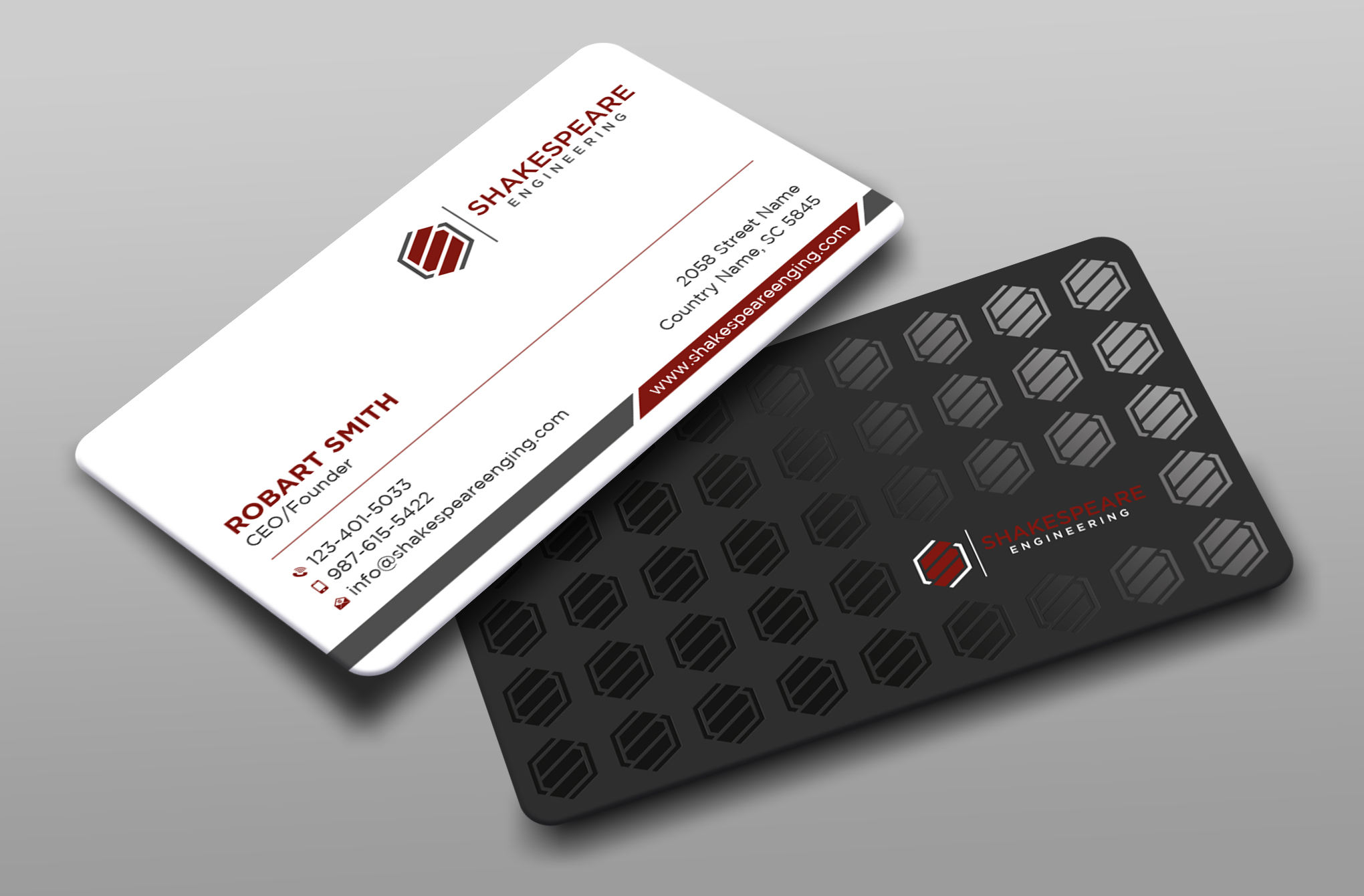 Design de Carte de Visite par Uttom 2 pour Shakespeare Engineering | Design #32110972