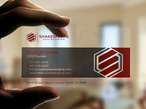 Business Card Design by Uttom 2 for Shakespeare Engineering | Design: #32110981