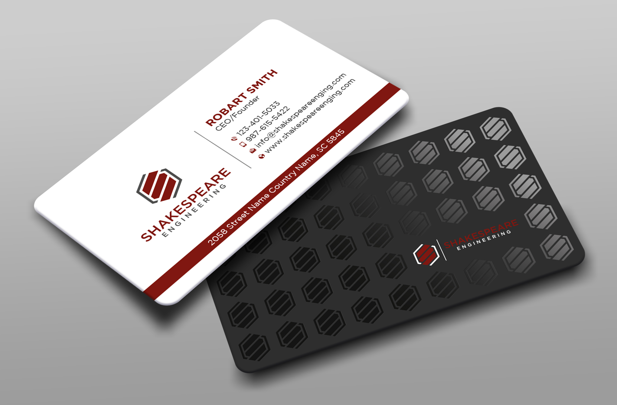 Diseño de Tarjeta de Presentación por Uttom 2 para Shakespeare Engineering | Diseño #32110982