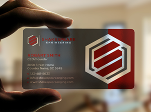 Design de Carte de Visite par Uttom 2 pour Shakespeare Engineering | Design : #32110983