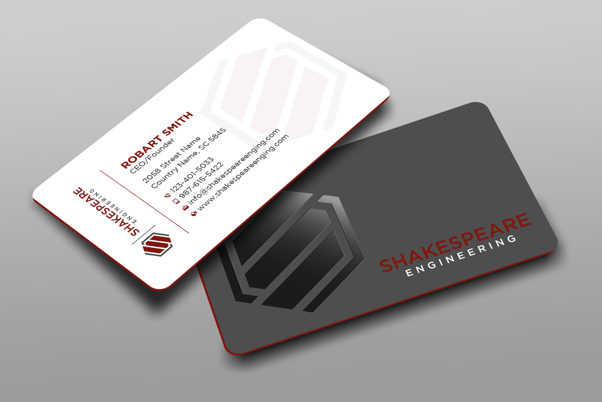 Design de Carte de Visite par Uttom 2 pour Shakespeare Engineering | Design #32110995