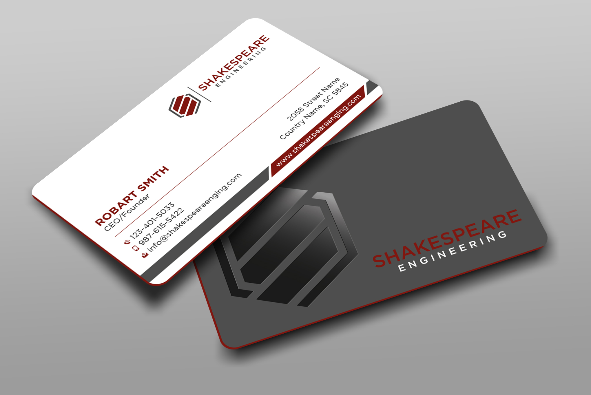 Design de Carte de Visite par Uttom 2 pour Shakespeare Engineering | Design #32110998