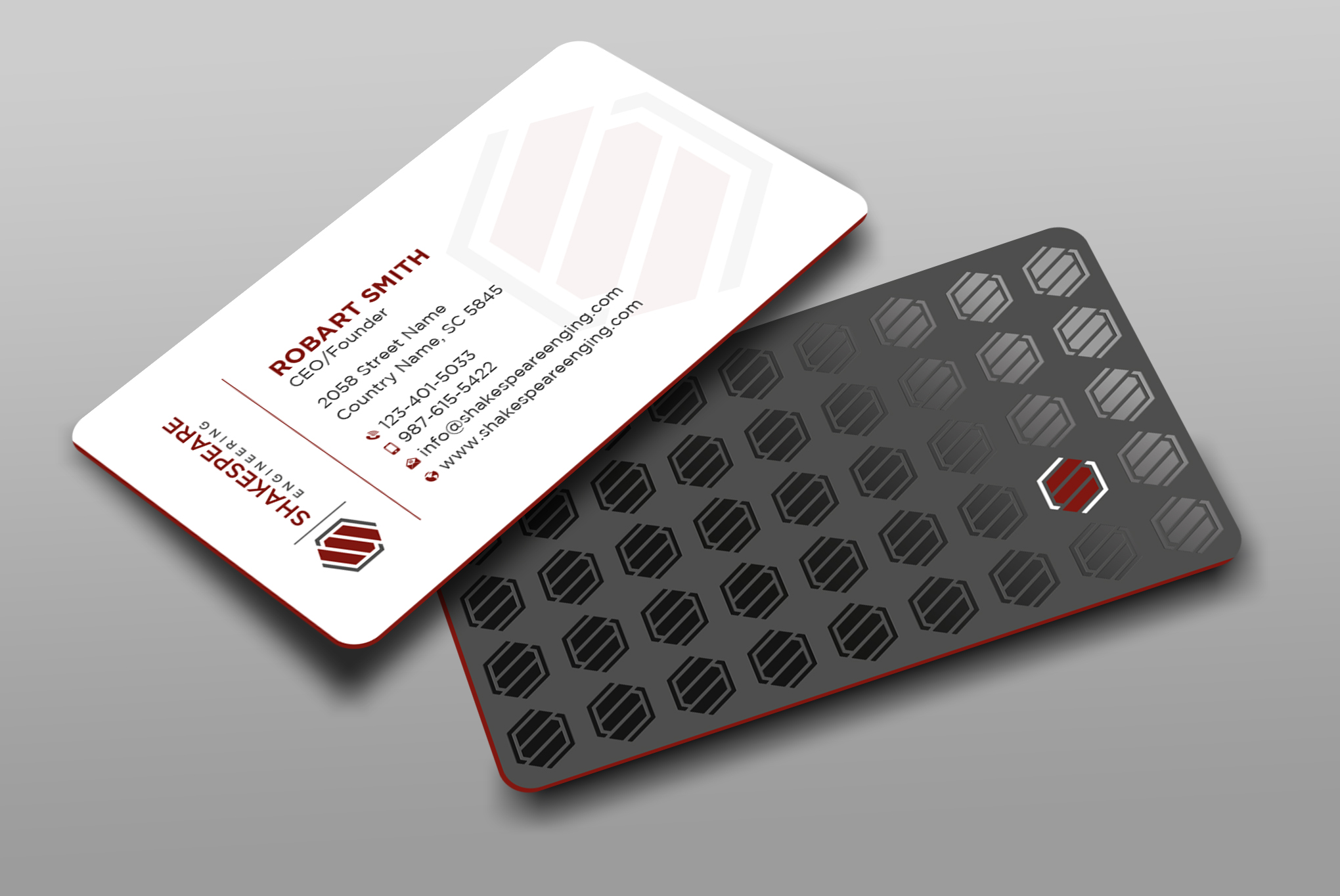 Business Card Design by Uttom 2 for Shakespeare Engineering | Design #32111003