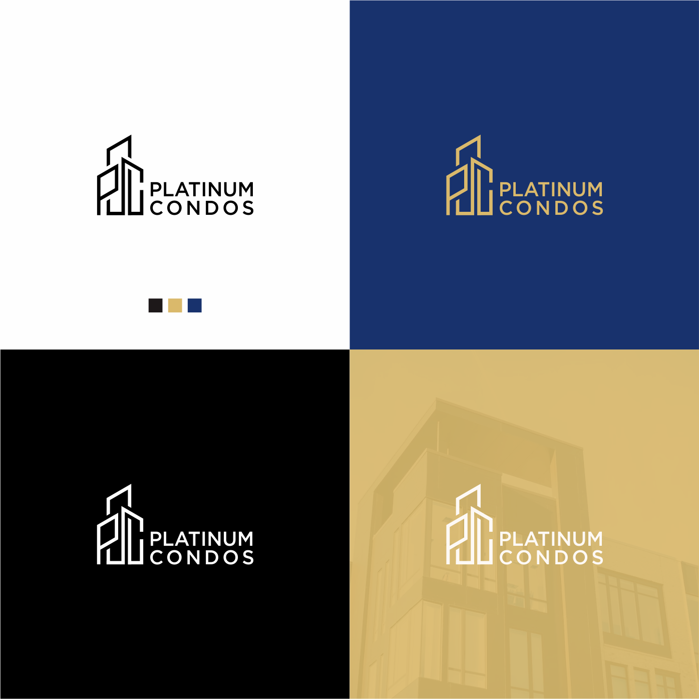 Professional, Bold, real estate Logo Design for Platinum Condos by ...