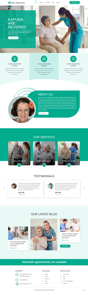 Web-Design von pb für Hoku Heath Care | Design: #32151164