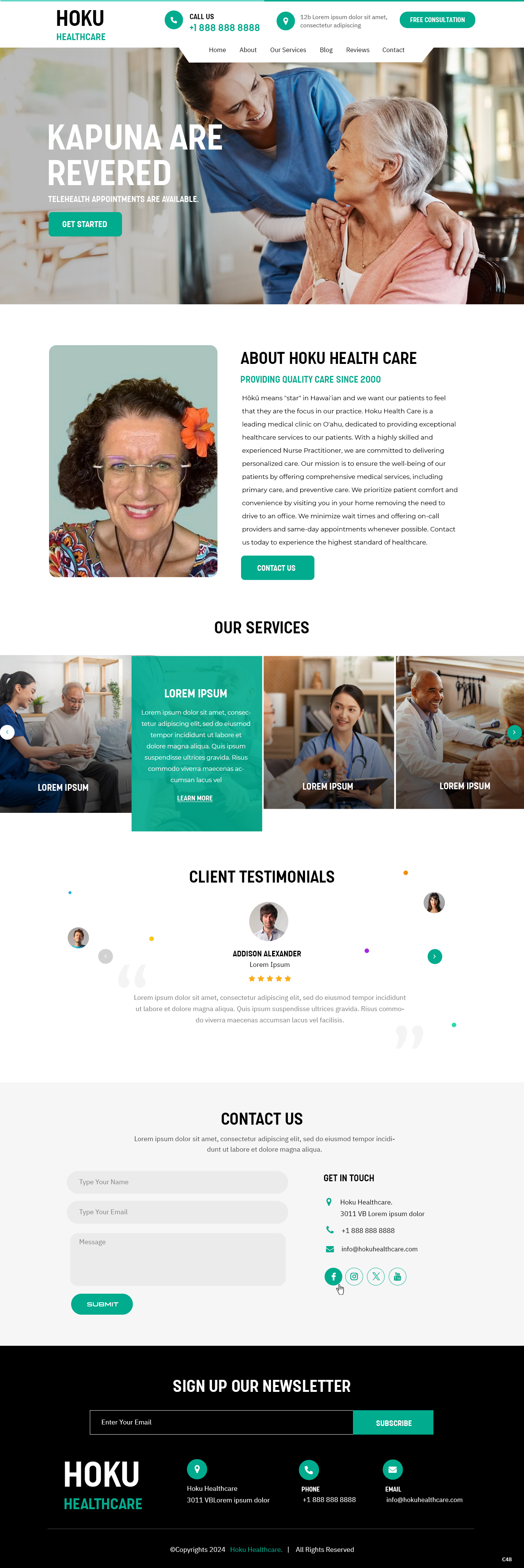 Web-Design von pb für Hoku Heath Care | Design #32151165