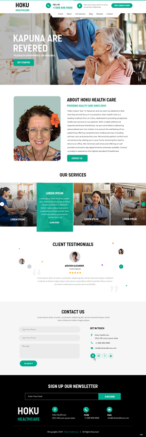 Web-Design von pb für Hoku Heath Care | Design: #32151165