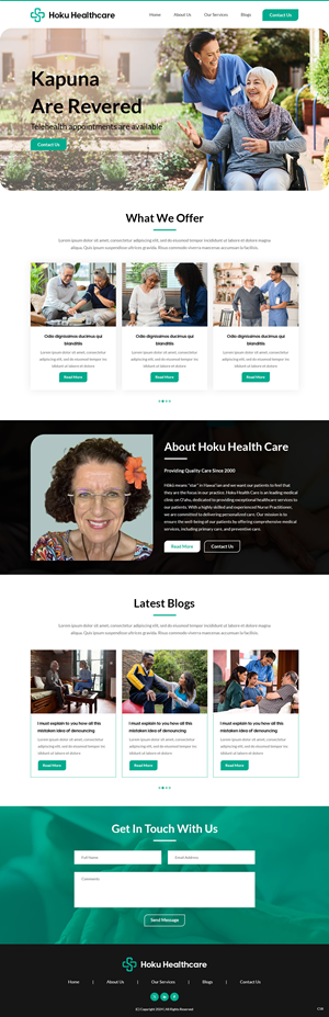 Web-Design von pb für Hoku Heath Care | Design: #32151170