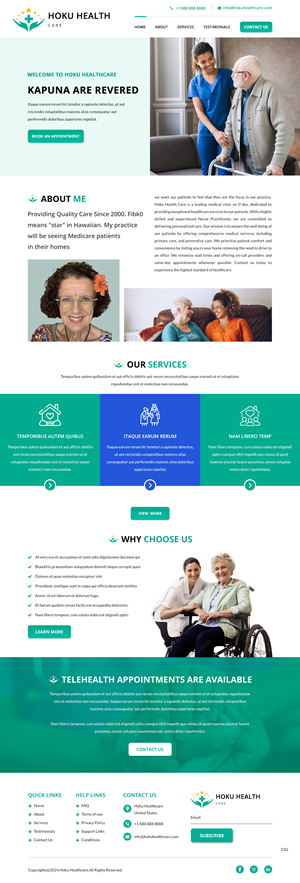Web-Design von pb für Hoku Heath Care | Design: #32151171
