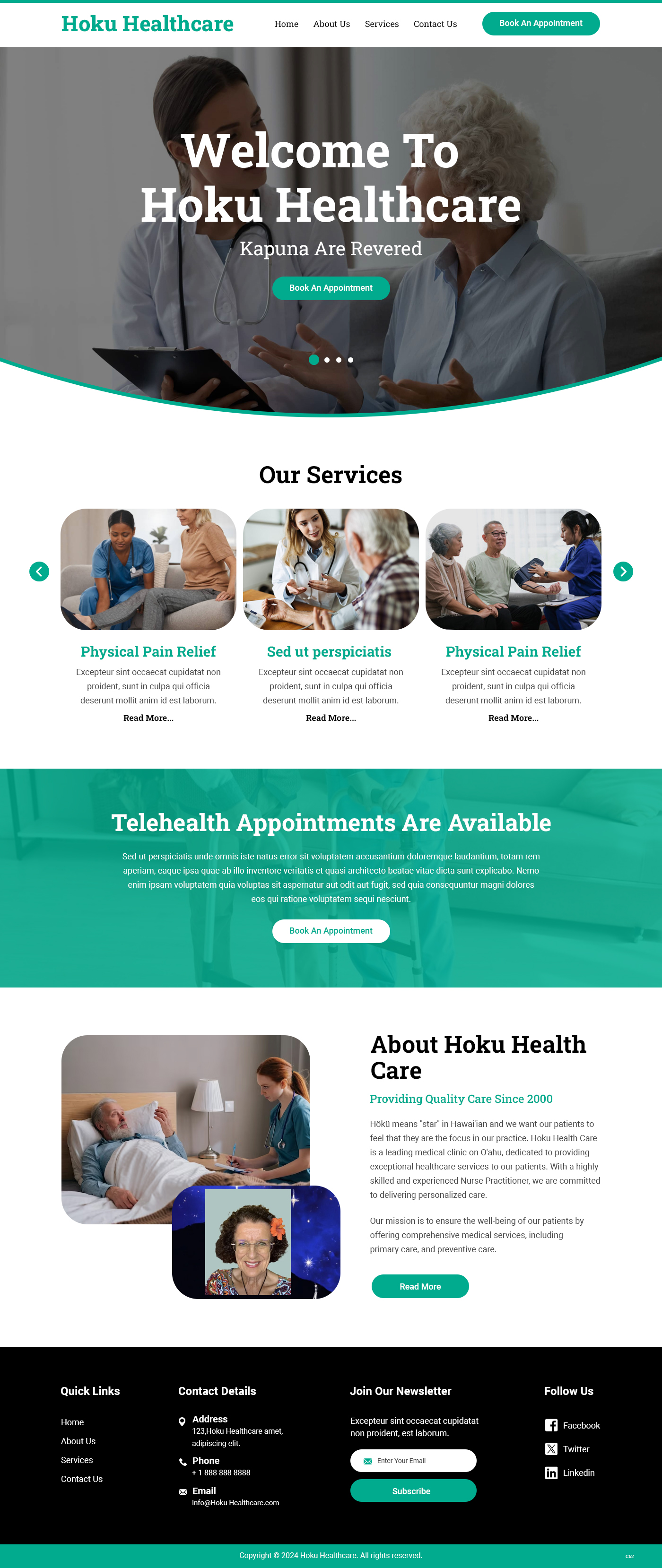 Web Design par pb pour Hoku Heath Care | Design #32151172