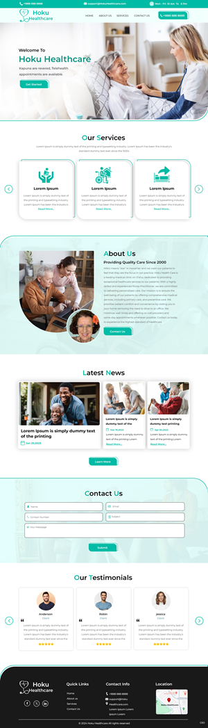 Web-Design von pb für Hoku Heath Care | Design: #32151173