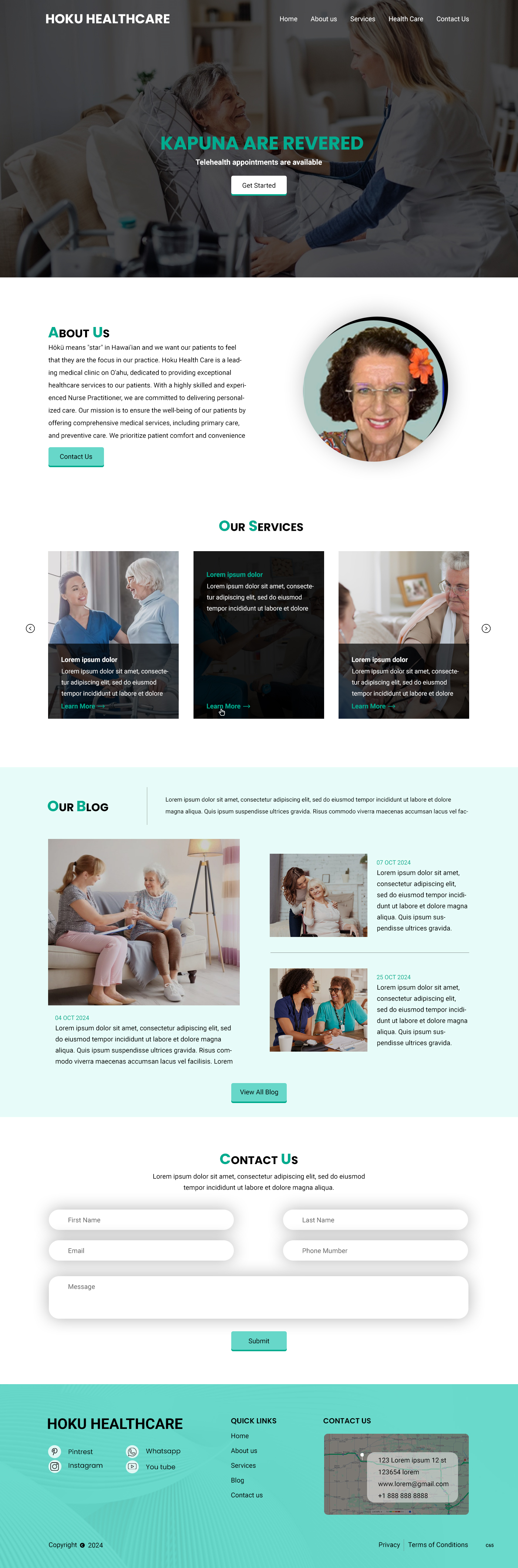 Web-Design von pb für Hoku Heath Care | Design #32151183