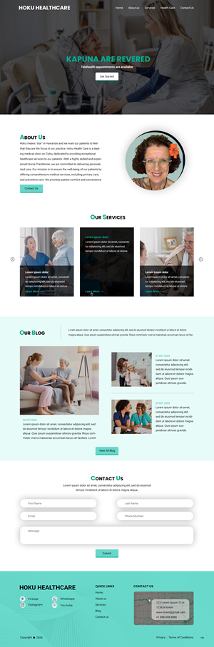 Web-Design von pb für Hoku Heath Care | Design: #32151183