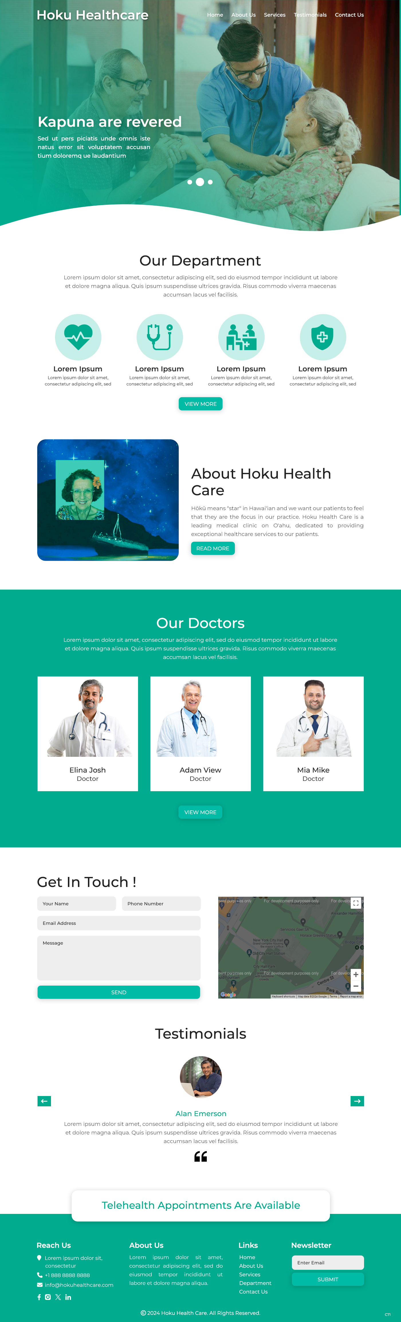 Web Design par pb pour Hoku Heath Care | Design #32151184