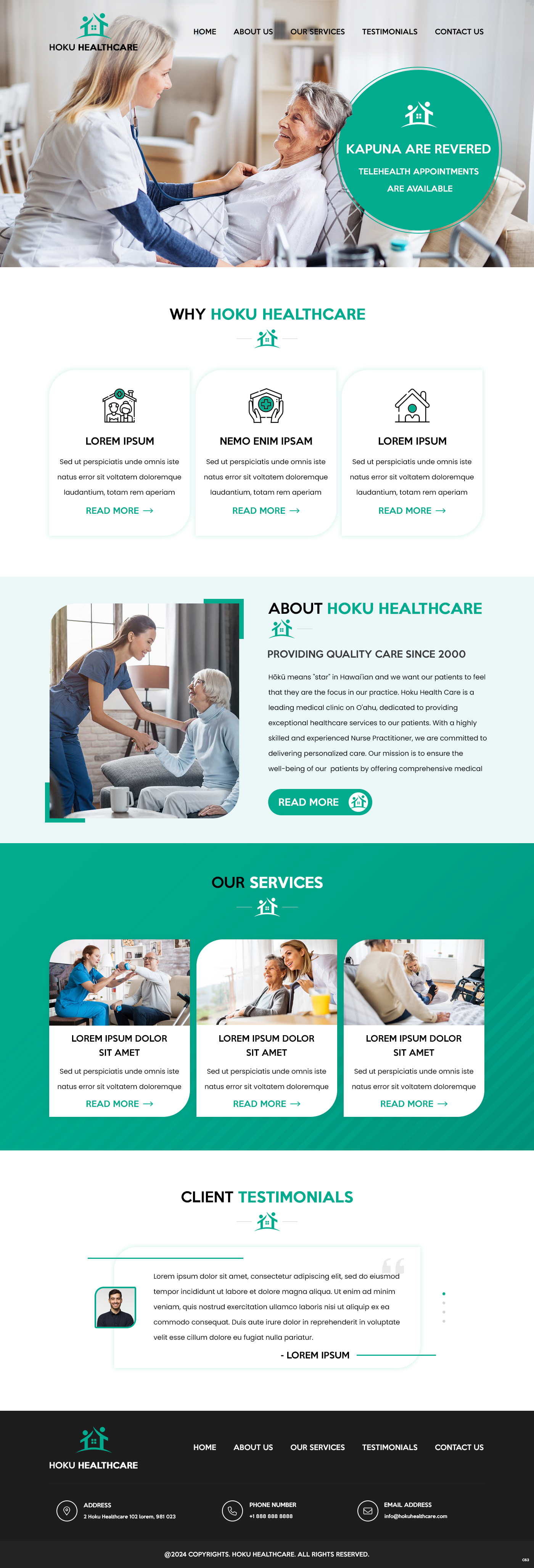 Diseño Web por pb para Hoku Heath Care | Diseño #32151185