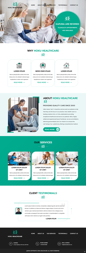 Web-Design von pb für Hoku Heath Care | Design: #32151185