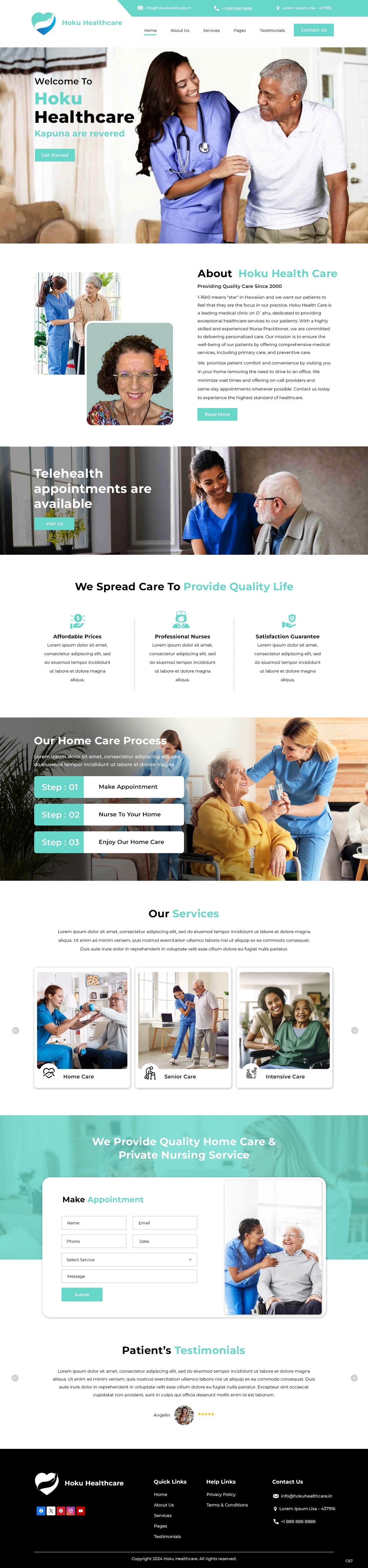 Web Design par pb pour Hoku Heath Care | Design #32151186