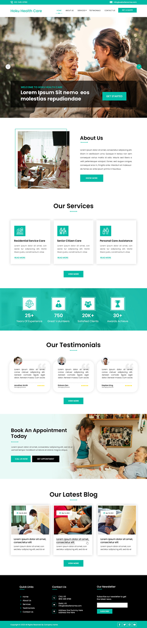 Web-Design von Creations Box 2015 für Hoku Heath Care | Design: #32121913