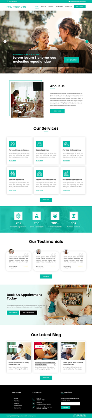 Web-Design von Creations Box 2015 für Hoku Heath Care | Design: #32121914