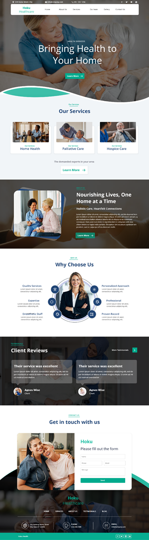 Web-Design von Andrew Asiimwe für Hoku Heath Care | Design: #32135897
