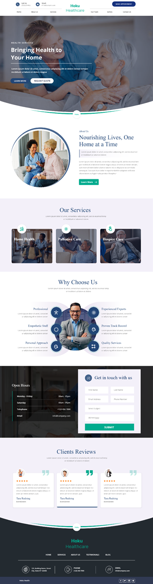 Web-Design von Andrew Asiimwe für Hoku Heath Care | Design: #32135907