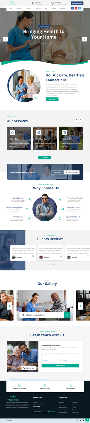 Web-Design von Andrew Asiimwe für Hoku Heath Care | Design: #32135909