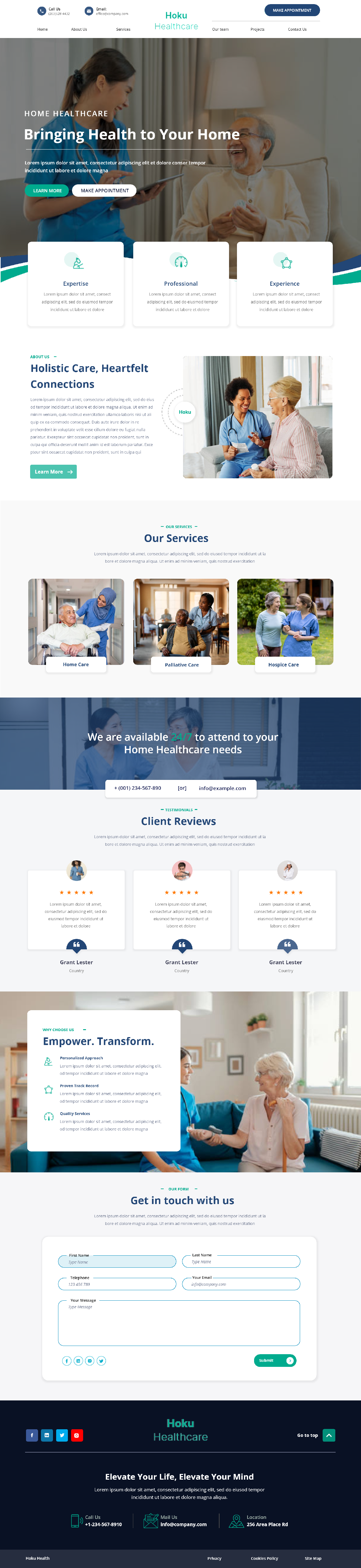 Web-Design von Andrew Asiimwe für Hoku Heath Care | Design #32135913