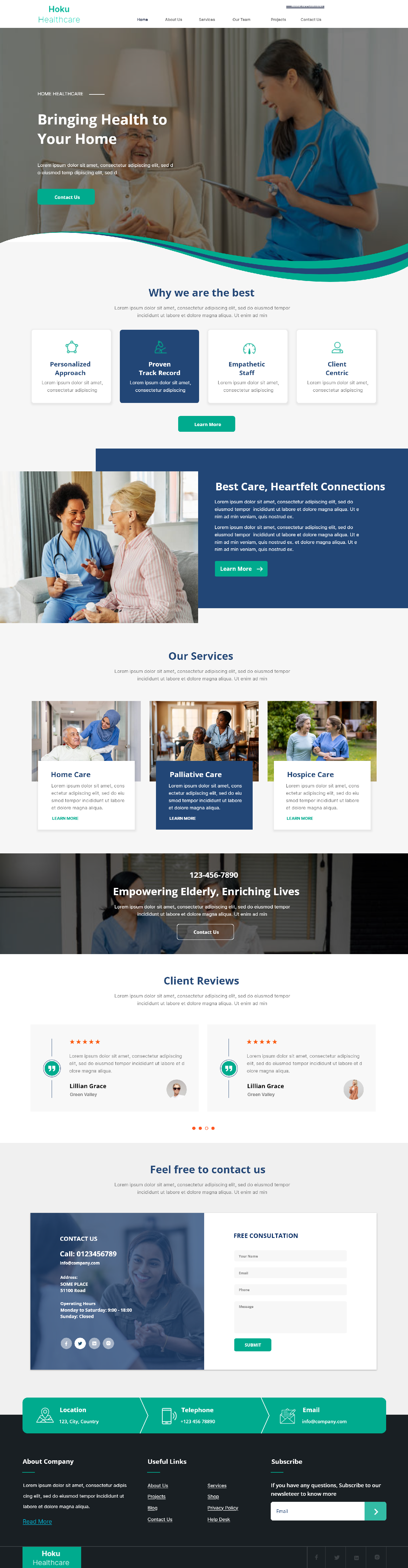 Web-Design von Andrew Asiimwe für Hoku Heath Care | Design #32135919