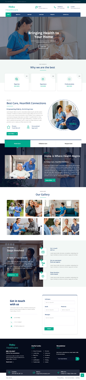 Web-Design von Andrew Asiimwe für Hoku Heath Care | Design: #32135923
