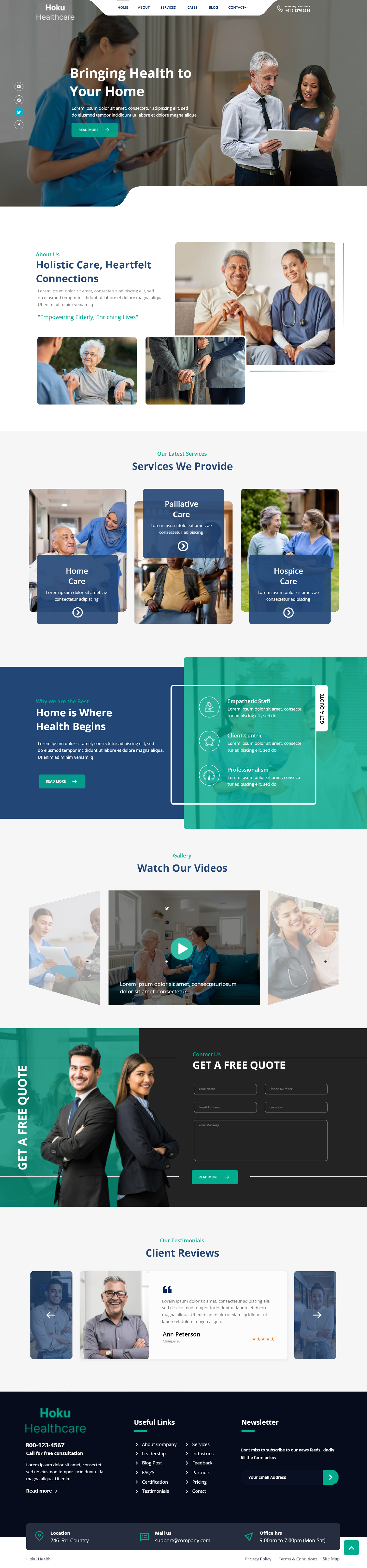 Web-Design von Andrew Asiimwe für Hoku Heath Care | Design #32135932