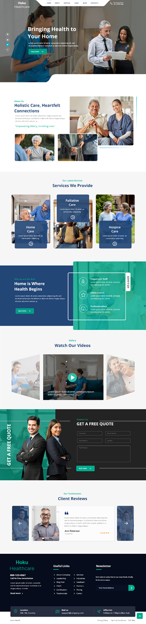 Web-Design von Andrew Asiimwe für Hoku Heath Care | Design: #32135932