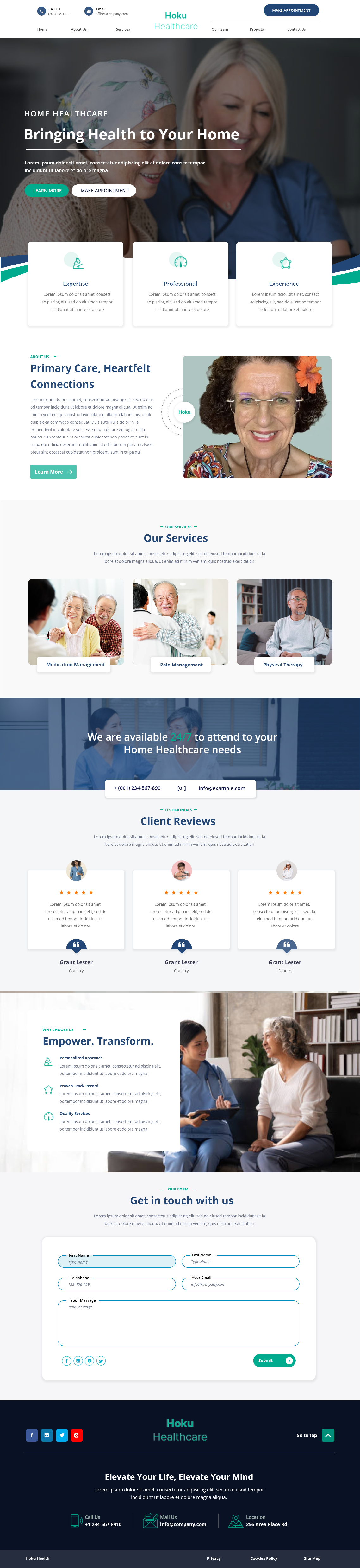 Web-Design von Andrew Asiimwe für Hoku Heath Care | Design #32138829