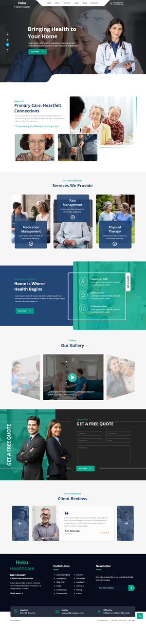 Web-Design von Andrew Asiimwe für Hoku Heath Care | Design: #32138840