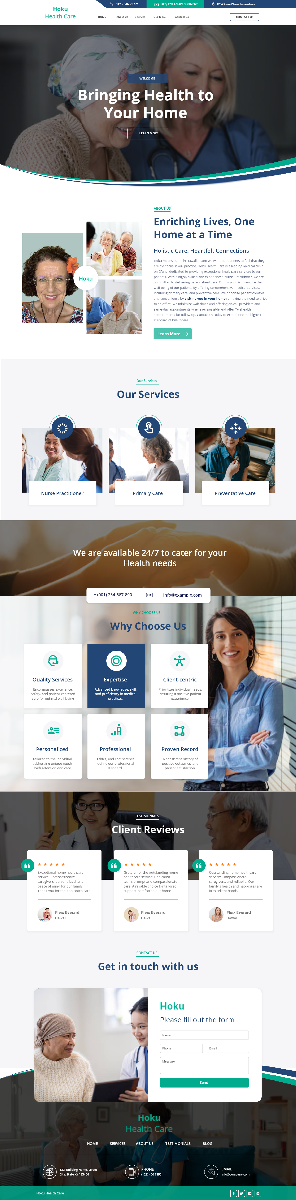 Web-Design von Andrew Asiimwe für Hoku Heath Care | Design #32156480