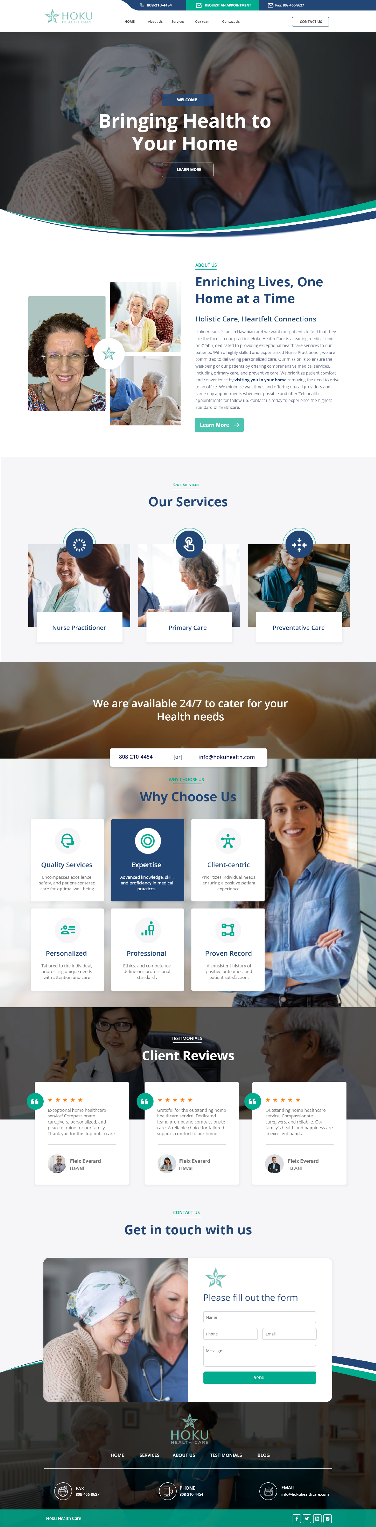 Web-Design von Andrew Asiimwe für Hoku Heath Care | Design #32166118